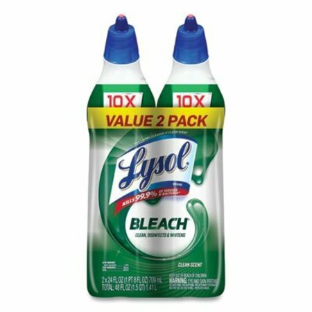 RECKITBENC LYSOL, DISINFECTANT TOILET BOWL CLEANER WITH BLEACH, 24 OZ, 2PK 96085PK